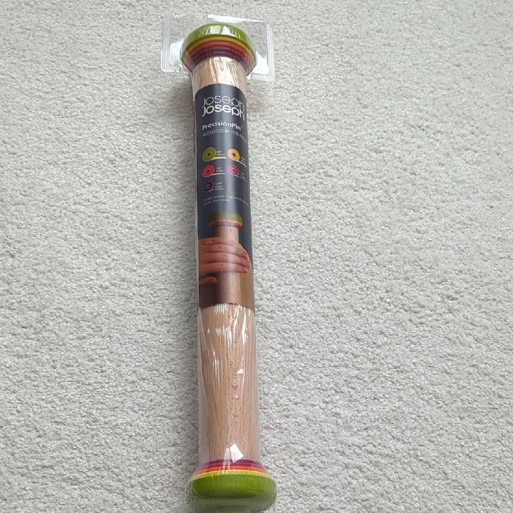 Joseph Precision Pin Adjustable Rolling Pin with Colorful Rings